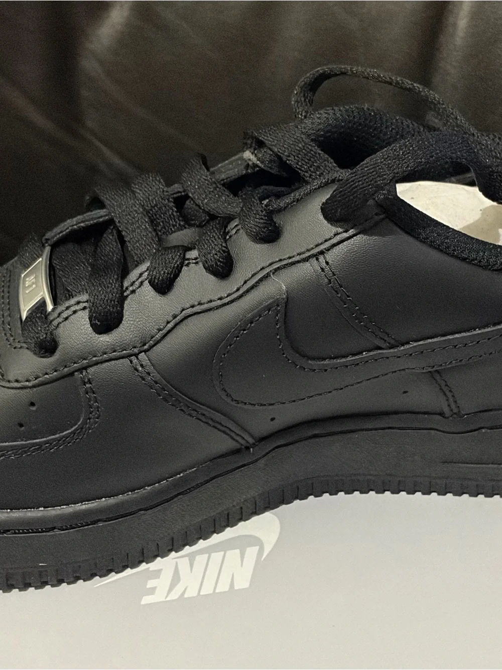 Nike Air Force 1 Triple Black Sneakers, Size 6Y / 7.5W BNIB DH2920-001